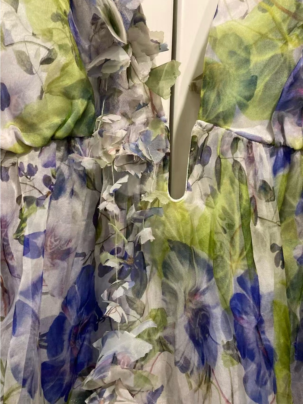 Zimmermann Floral Lavender & Green Long Sleeve Maxi Dress size 3 - Picture 4 of 13